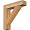 Ekena Millwork Traditional Block Rough Sawn Bracket w/ Offset Brace, Western Red Cedar, 6"W x 24"D x 24"H BKT0604X24X24TRA05RWR - alternate 1